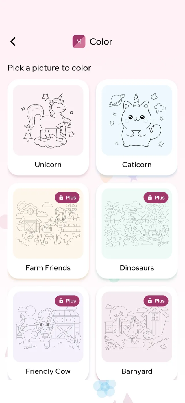 MaddieDraw coloring page picker